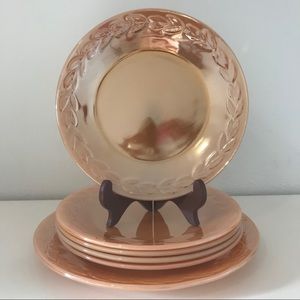 Fire-King Peach Lustre Plates